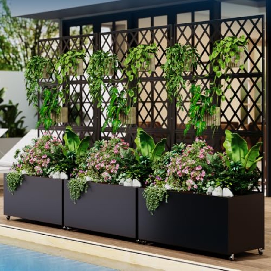 Smart Garden Storage - Jardinière surélevée en acier IDEAHOUSE avec