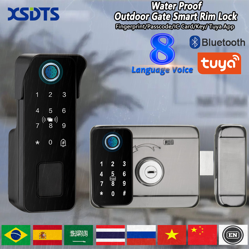 Smart Garden Door Lock - Serrure de porte intelligente étanche, empreinte