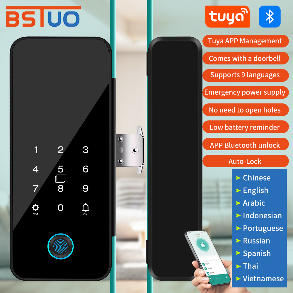 Smart Garden Door Lock - Serrure de porte en verre intelligente