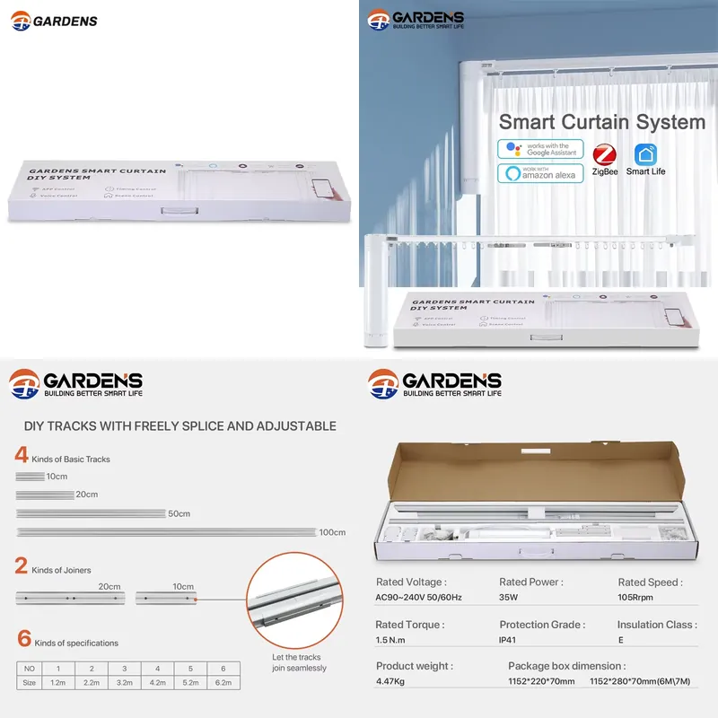 Kit de rail de rideau en alumi - Smart Garden Offices avis et prix