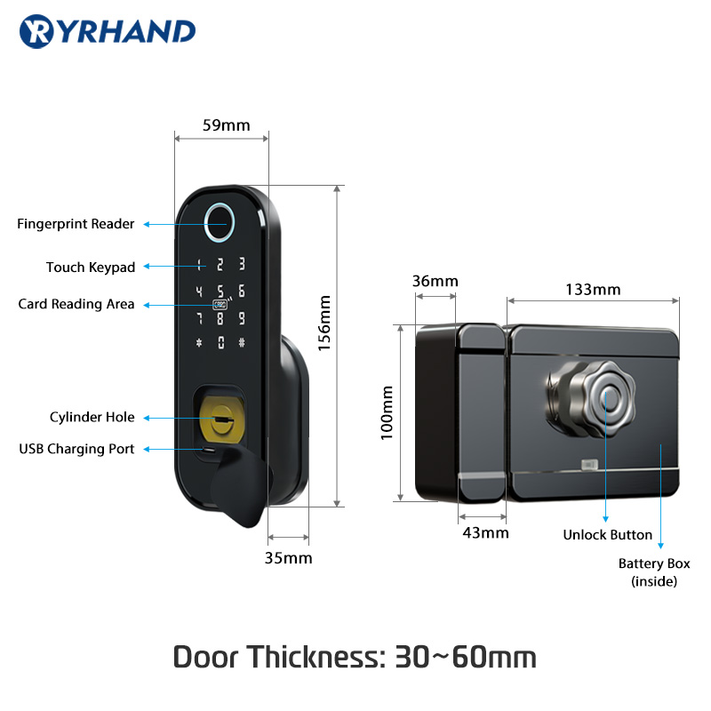 Tuya – serrure de porte extéri - Smart Garden Door Lock avis et prix