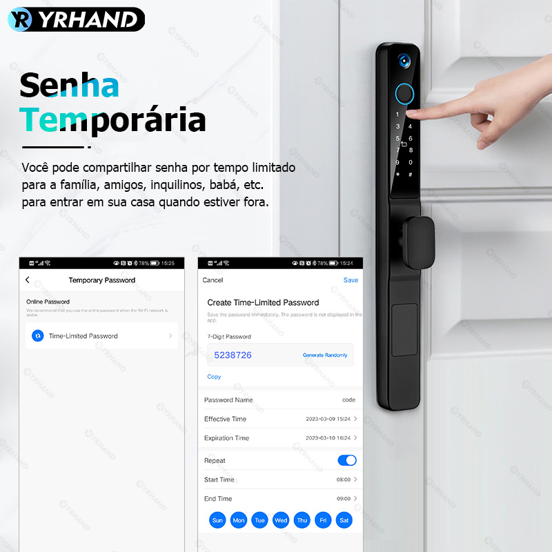 YRHAND fechadura eletronico nu - Smart Garden Door Lock avis et prix