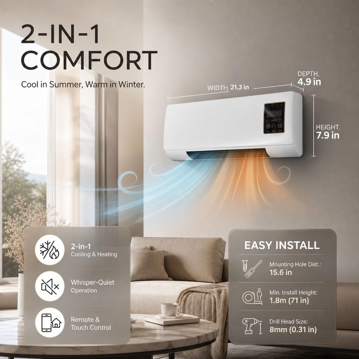 Ventilateur-climatiseur mural, - Smart Garden Offices avis et prix