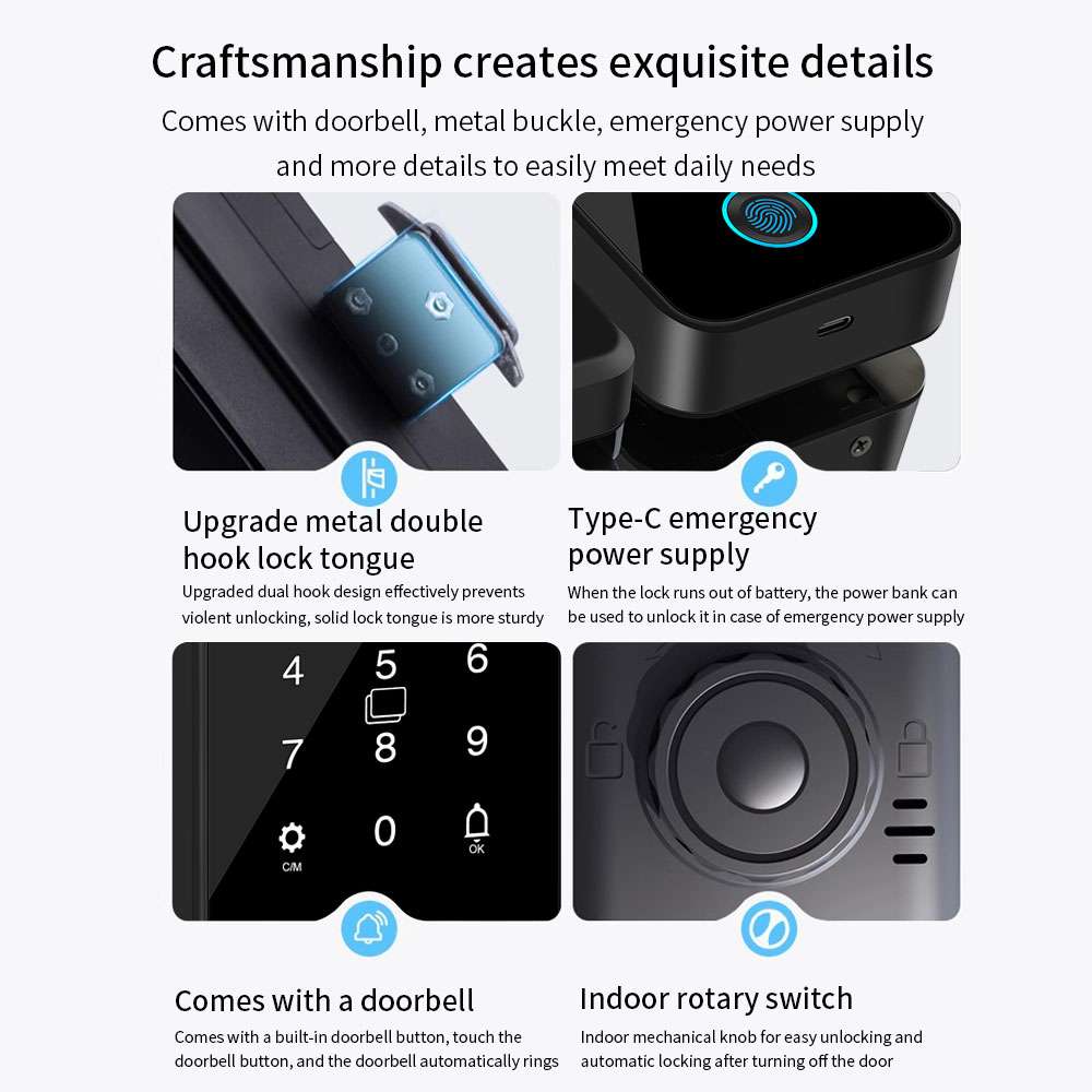 Serrure de porte en verre inte - Smart Garden Door Lock avis et prix